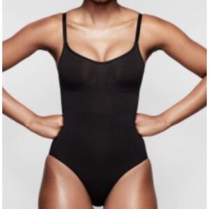 SKIMS Seamless Sculpt Brief Bodysuit S/M‎ Onyx Black Shape Wear